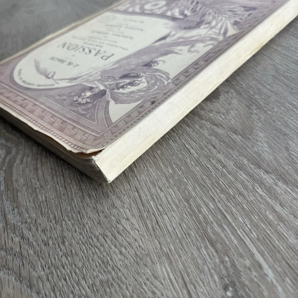 Antique J.S. Bach La Passion Selon Saint Jean Choudens Paris French Vocal Score